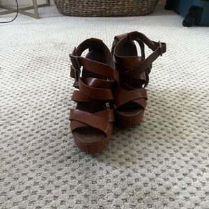 Kork-Ease Leather Platform Sandals